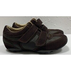 Steve Madden P Lulu Sneakers shoes Women’s 9 Brown Leather Casual Hook & Loop